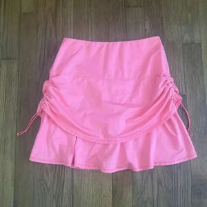 Lucky in Love Women's Coral Ruched Tennis Pickleball Skorts Size XS